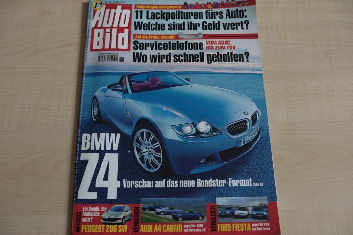 Deckblatt Auto Bild (18/2002)